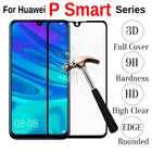 Закаленное стекло для Huawei P Smart, 2019, полное покрытие, защитная пленка на P Smart Plus, защита экрана, против царапин, HD прозрачная пленка