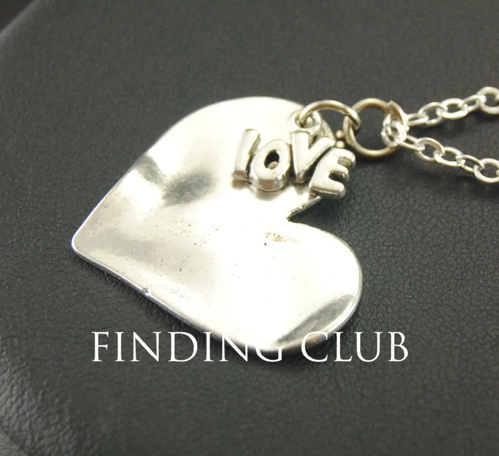 Модные ювелирные изделия чистое сердце штампованные бирки с любовью ожерелье