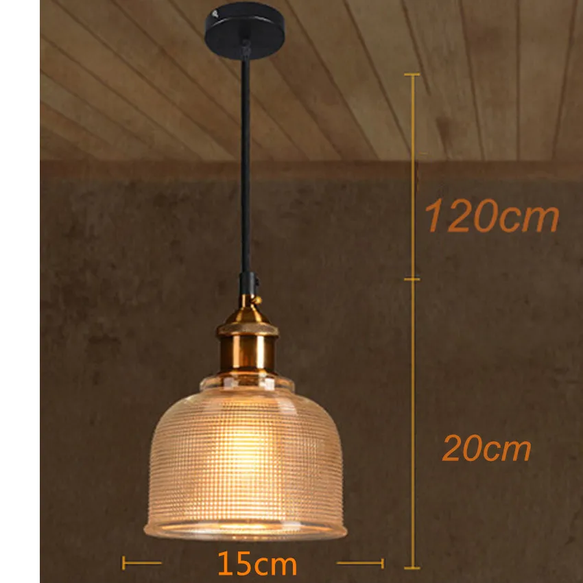 Vintage glass Pendant Light Clear Color Blue color Red Amber Lamps With Bulbs 110V/220V Edison Hanging lights | Освещение