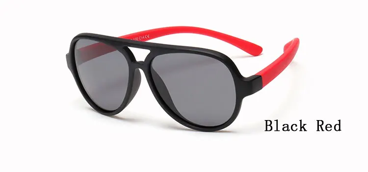 Black Red Ralferty Детские TAC мягкие поляризованные солнцезащитные очки для девочек и мальчиков Овальные Солнцезащитные очки Детские Анти-УФ очки детские очки Oculos 893 - Цвет линз: Black Red
