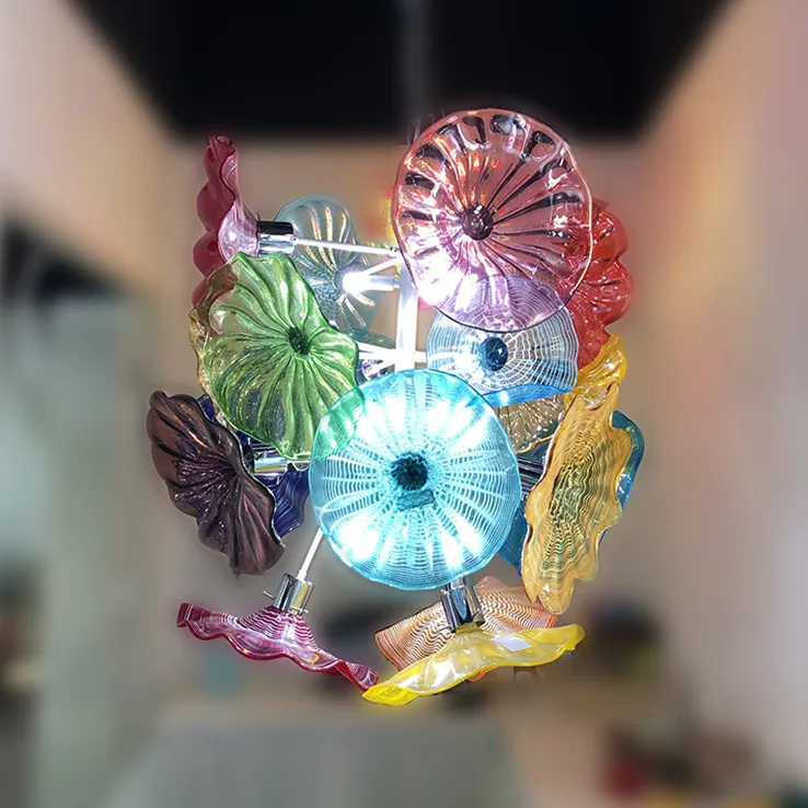Contemporary Murano Glass Flower Chandelier Bedroom Living Room Art Decorative Led Light Fixtures | Лампы и освещение