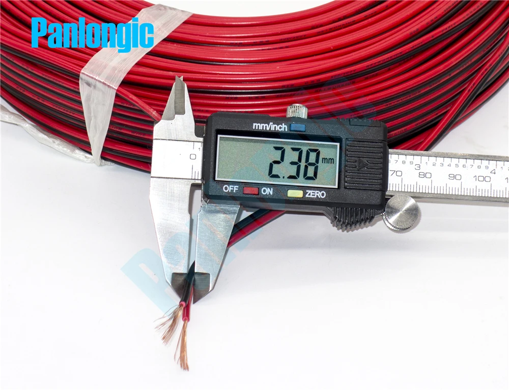 10 метровый 2 контактный красный и черный RVB электронный провод 0 75 квадратных мм