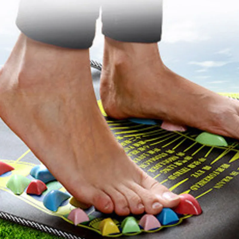 

Massage Foot Pad Mat Foot Massager Shakti Reflexology Acupuncture Massage Walk Stone Cushion Relax Body Pain Health Care Square