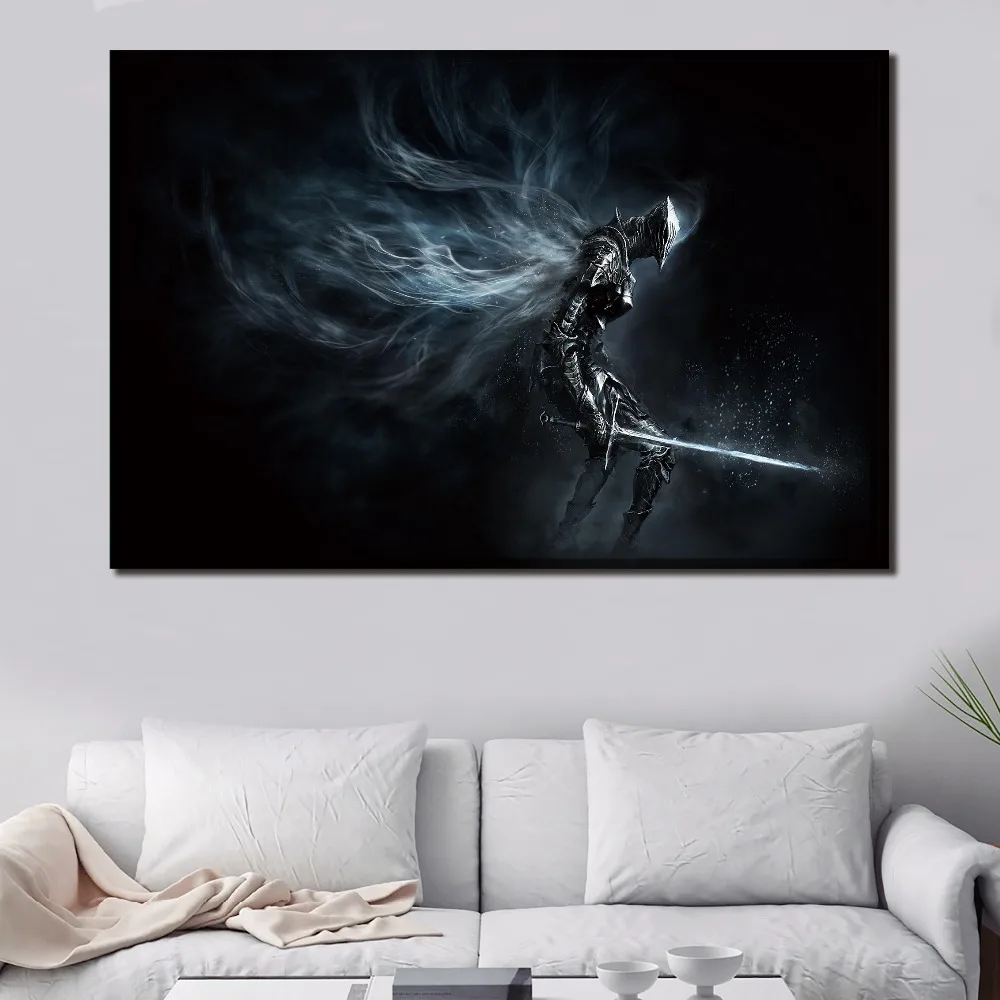 Модульный постер Dark Souls Game Warrior Картина на холсте 1 панель настенное искусство