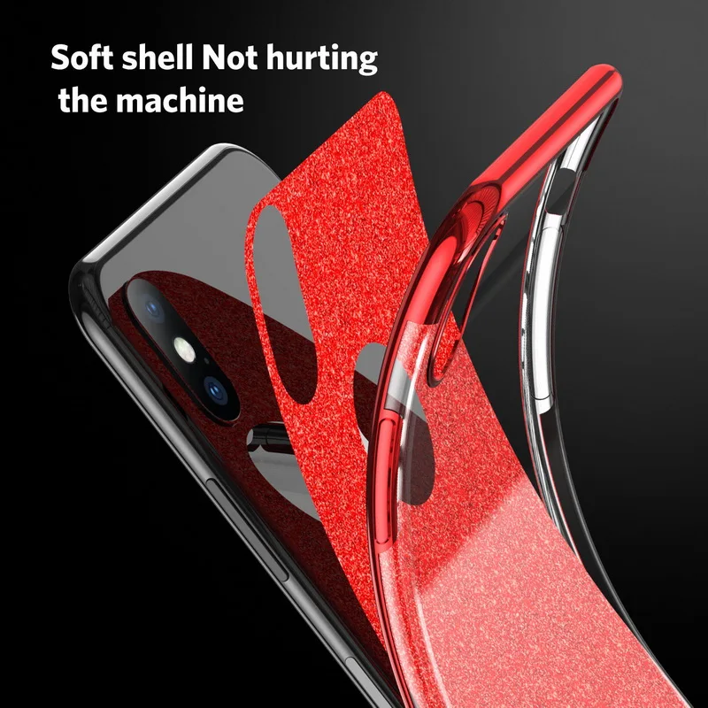 NOWAL Покрытие рамка чехол для телефона iPhone 6 6s Plus Bling Flash порошок бумага силиконовый