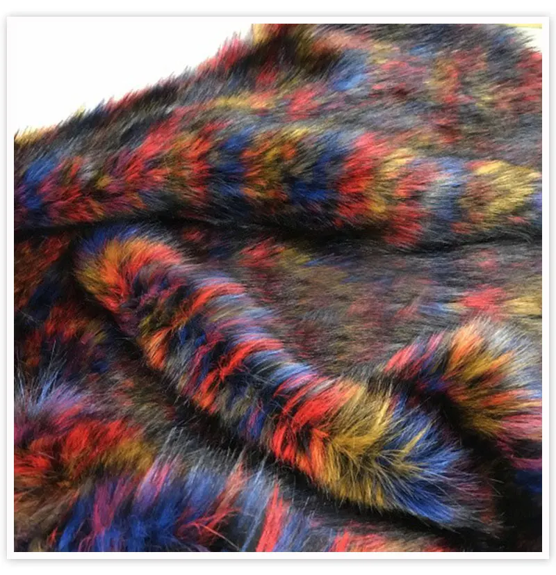 Tip dye melange 5 см ткань искусственный мех шерсть енота плюшевая имитация меха ткань поплин telas tecidos stoffen 160*45 см 1 шт. SP5723