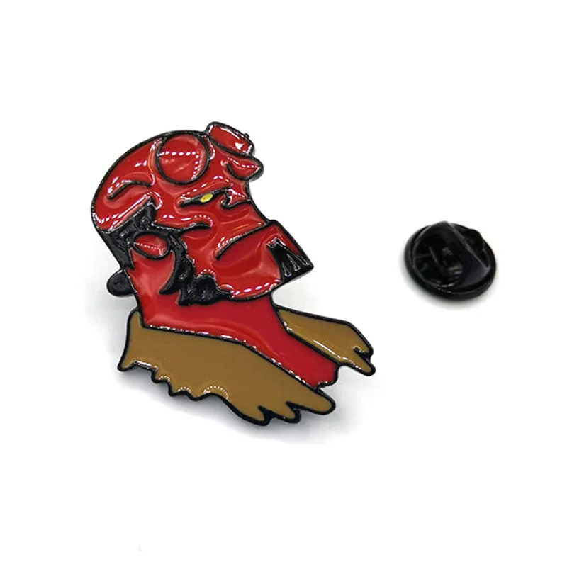 Забавные эмалированные Броши Hellboy в стиле 90 х годов для пары детей мужчин женщин