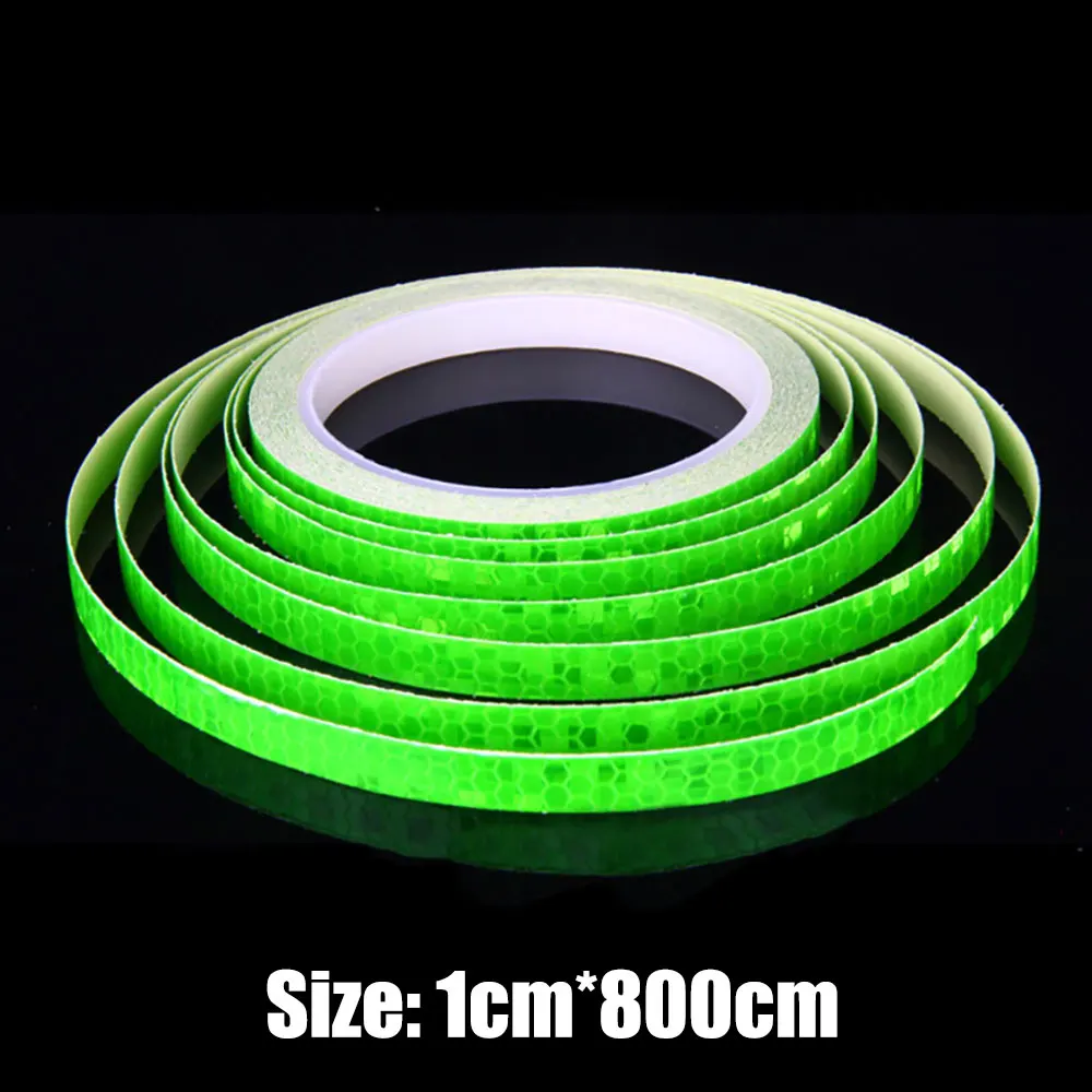 green 1cmx800cm Zacro наклейка на велосипед s 315 ''ПВХ Наклейка на велосипед s отражатель декоративная наклейка на колеса водонепроницаемые велосипедные аксессуары обод велосипеда - Цвет: green 1cmx800cm