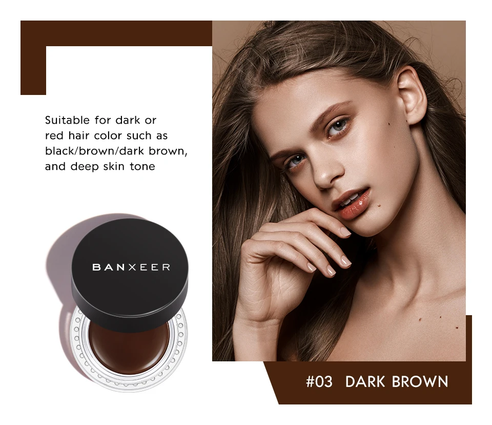 BANXEER макияж для бровей 4 цвета водостойкий гель для бровей коричневый крем для бровей с кистью натуральный устойчивая Косметика Макияж