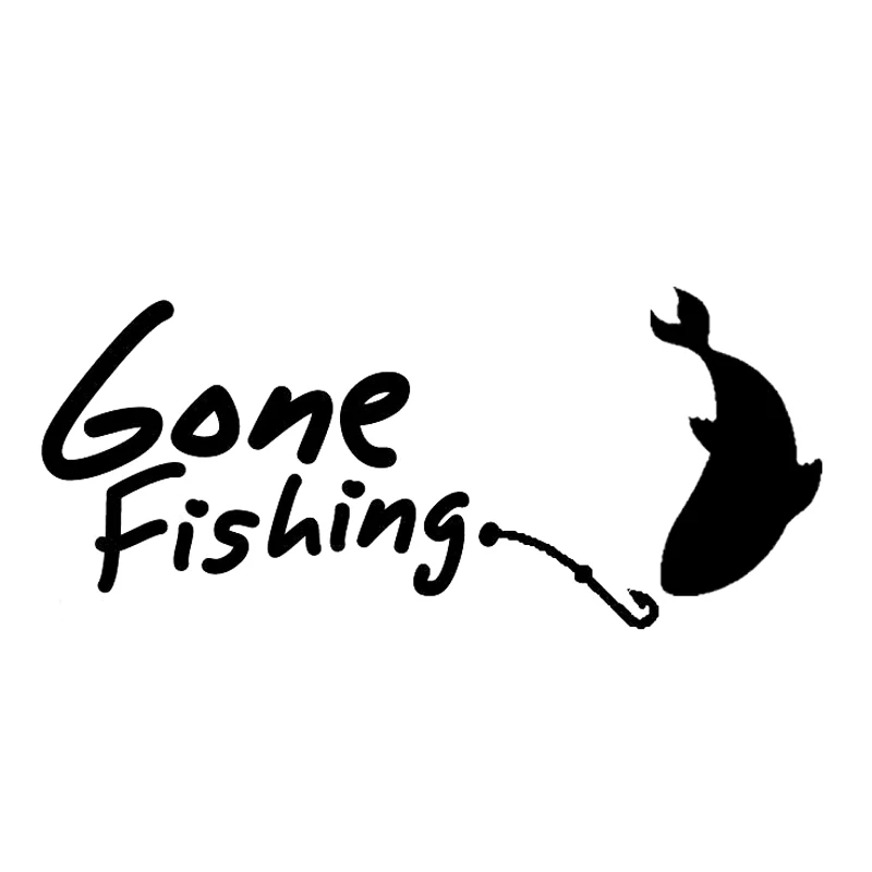 

30cm Gone Fishing Hooke Car Styling Vinyl Car Sticker