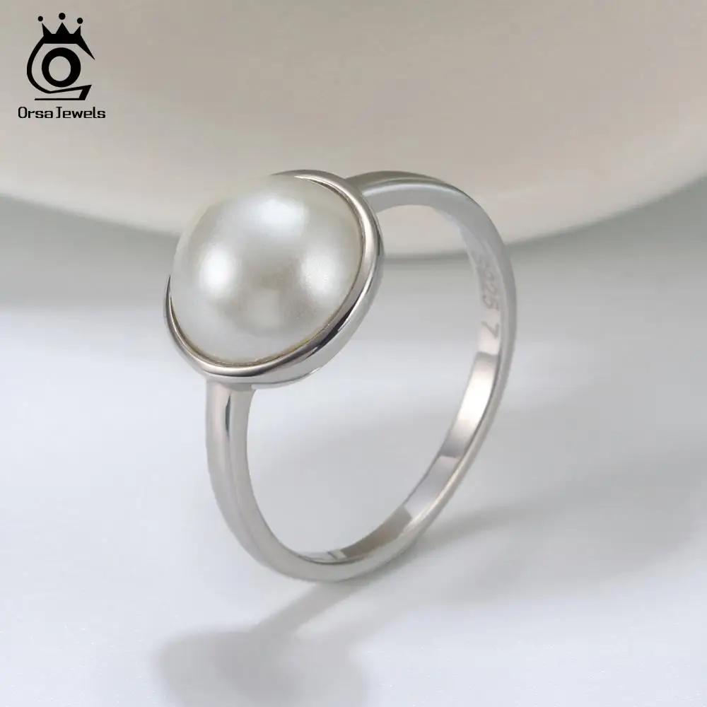 ORSA JEWELS роскошные 925 пробы серебряные женские кольца с натуральным камнем кольцо на годовщину модное женское ювелирное изделие ASR69
