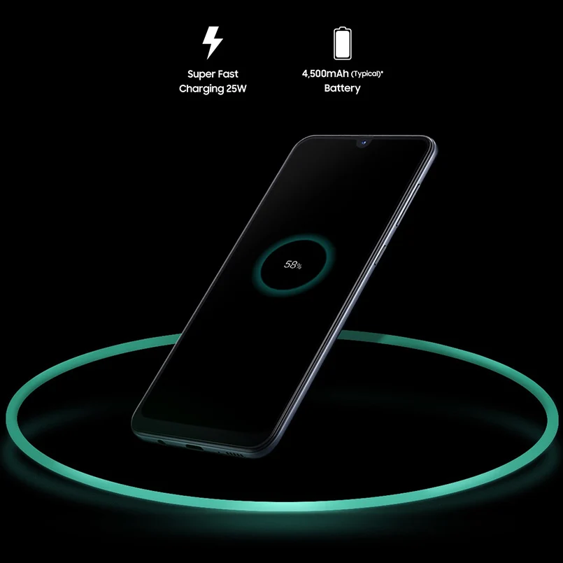Смартфон samsung Galaxy A70, 6,7 дюймов, дисплей Infinity U, 6 ГБ, 128 ГБ, Восьмиядерный процессор Snapdragon 675, 4500 мАч, быстрая зарядка, мобильный телефон NFC