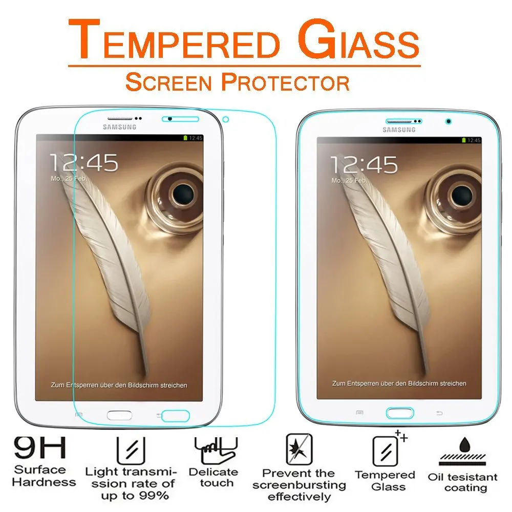 Закаленное защитное стекло для Samsung Galaxy Note 8 0 N5100 N5110 N5120 дюймов 2.5D 9H|8 inch tempered glass|screen