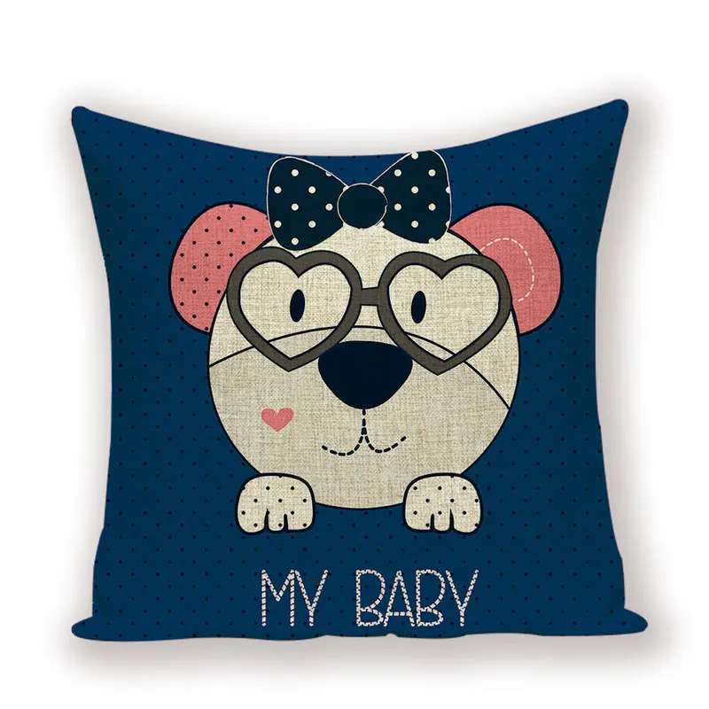 Декоративная наволочка в виде мультяшного животного для гостиной наволочки