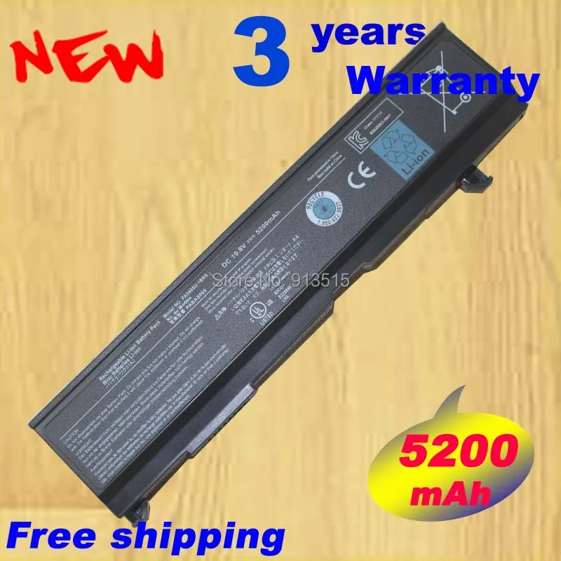 Аккумулятор 5200 мАч для Toshiba Satellite M50 M70 A100 PA3465U 1BAS PABAS069 PA3465 + номер отслеживания|battery