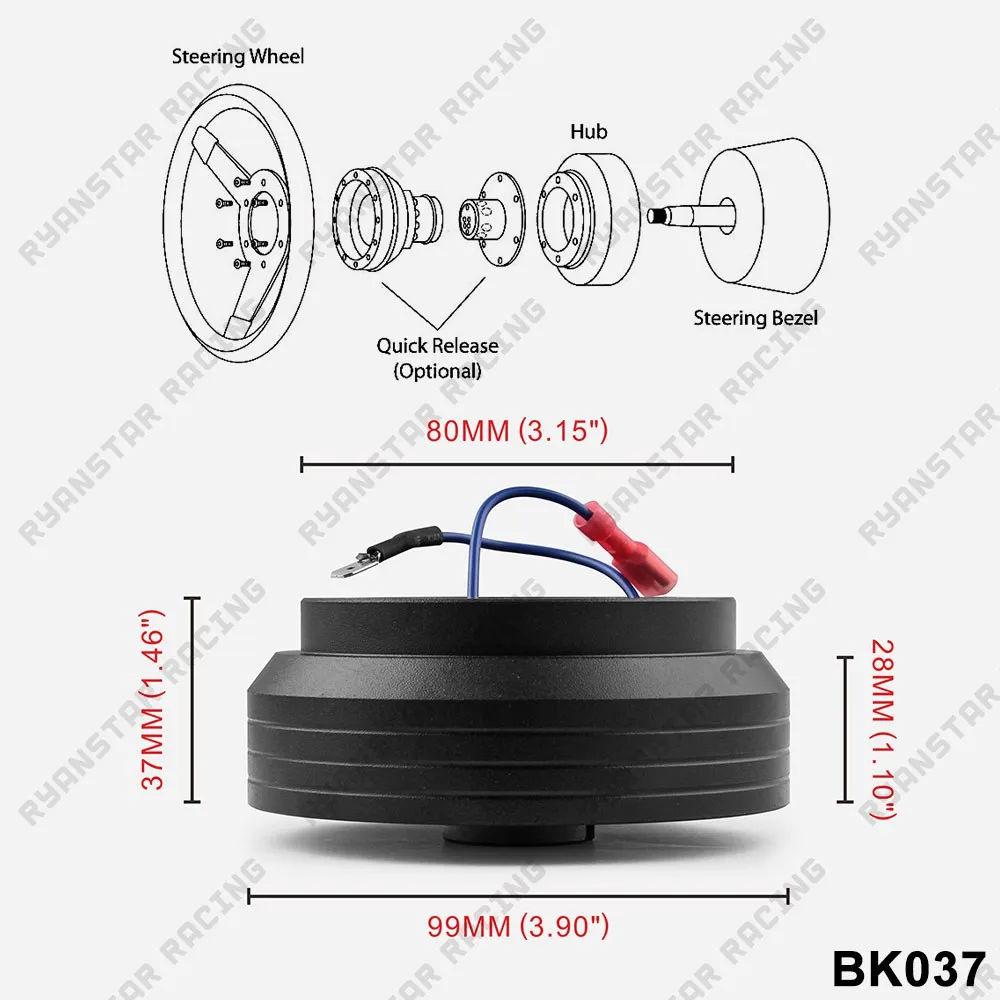 Адаптер ступицы рулевого колеса Boss Kit гоночный черный для 1992 1995 Honda Civic 1994 2001 Acura
