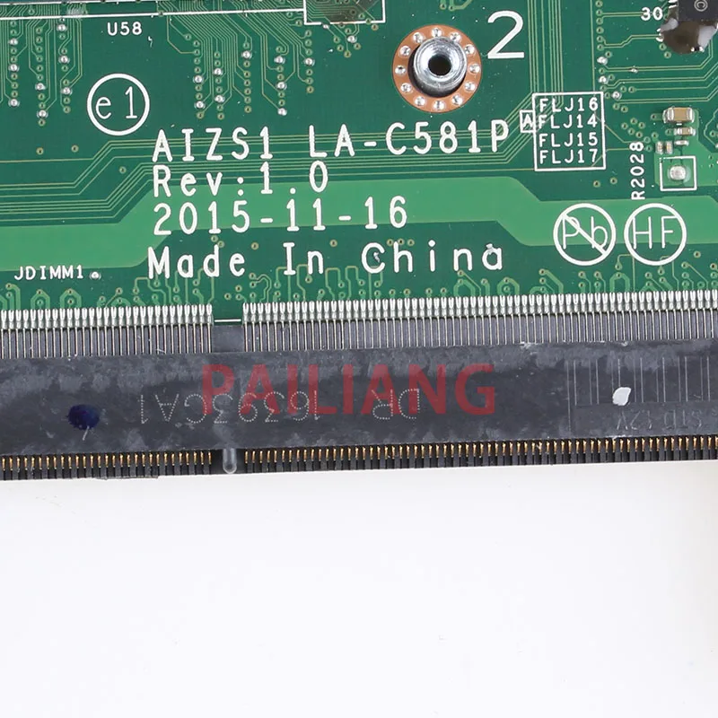 PAILIANG материнская плата для ноутбука Lenovo Thinkpad Yoga 260 I5-6200U PC AIZS1 LA-C581P tesed DDR3 |