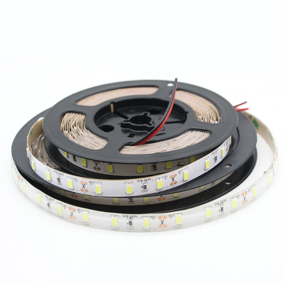 Ультра яркая SMD 5630 DC 12 V Светодиодные ленты 5 м 300 светодиодный Водонепроницаемый