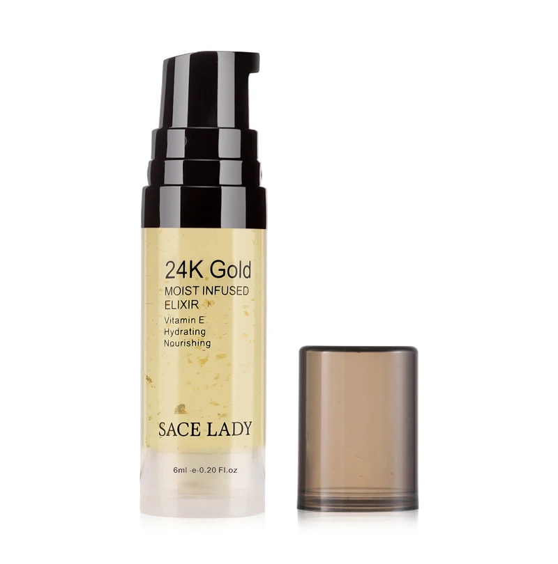 SACE LADY 24K Gold Elixir масло для лица макияж Праймер 6 мл Профессиональный увлажняющий макияж База основа праймер пор косметика