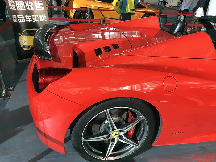 Z-ART полностью углеродного волокна заднее крыло для Ferrari 458 высокое качество углеродного волокна задний спойлер для Ferrari 458