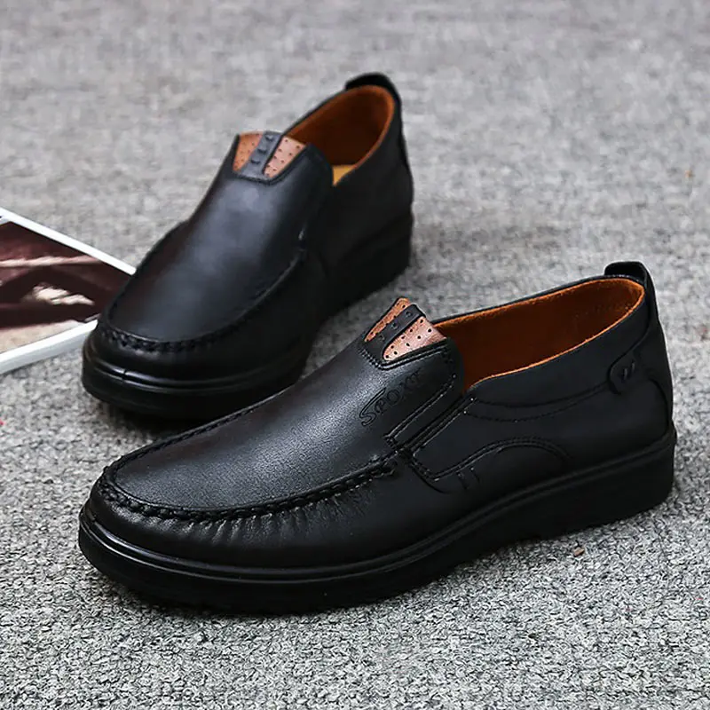 

Men Flats Shoes Summer Breathable Casual Shoes Men Loafers Slip On Driving Shoes Chaussure Homme Plus Size 38-47 Brown Black