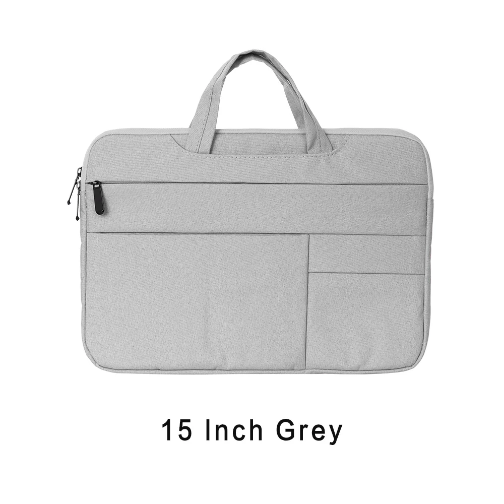 15 inch grey Модный портативный чехол для ноутбука, сумка для компьютера, женская и мужская сумка для Apple, lenovo, ASUS, sony, samsung, hp, DELL, держатель для файлов - Цвет: 15 inch grey