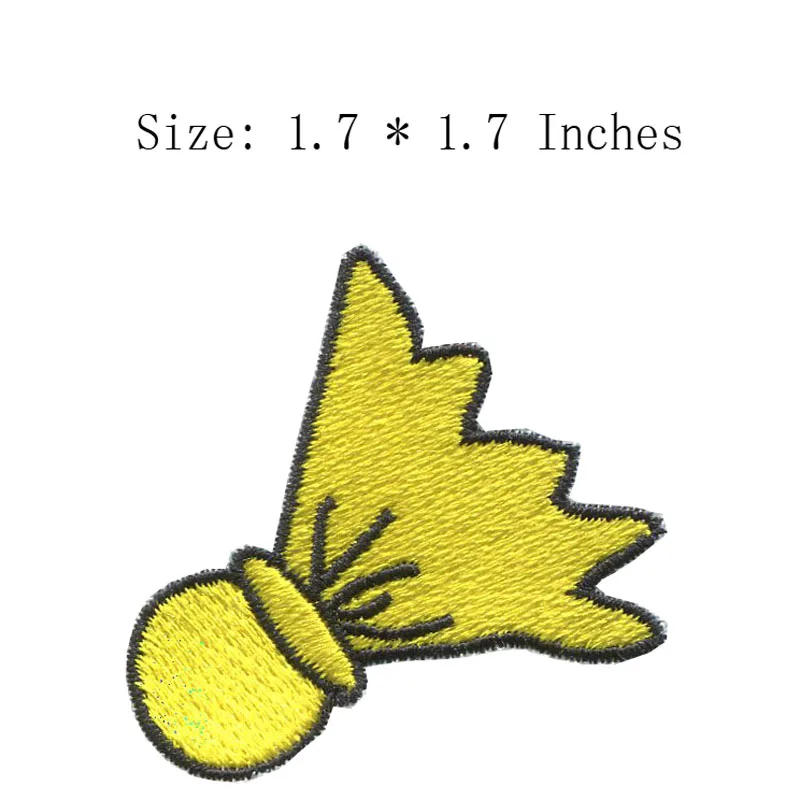 

Badminton 1.7"wide embroidery forclothing patch/yellow patch/sport game