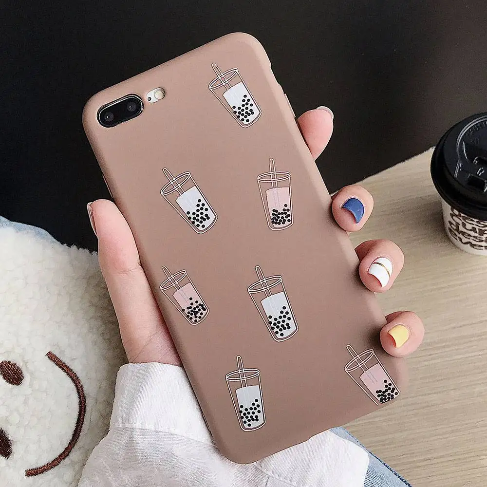Мягкий глянцевый чехол из ТПУ для iPhone 7 8 Plus XS X XR Xs Max чехлы 6S 6 Модный телефона с