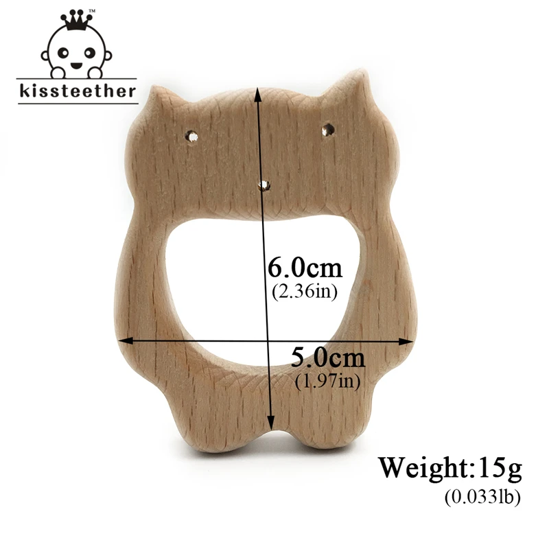 Mordedor org&aacute;nico de madera para beb&eacute;, mordedor Natural para beb&eacute;, juguete de agarre para lactancia, mordedor para beb&eacute; reci&eacute;n nacido, regalo-3