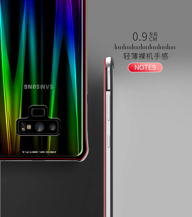 LUPHIE для samsung Galaxy Note 9 чехол бренд- магнитный Алюминий Металл оправа закаленное стекло чехол Чехлы Coques Capa