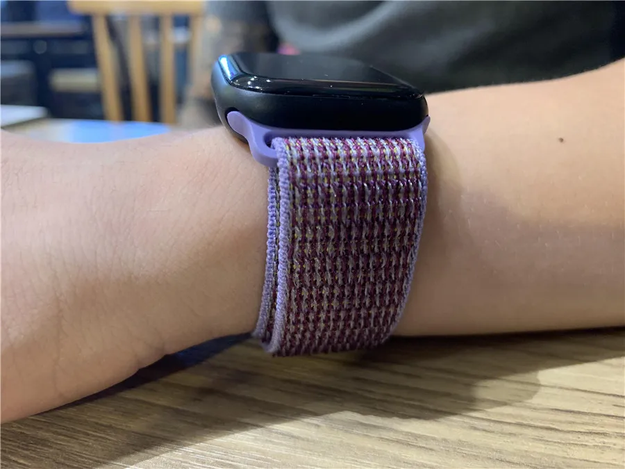 Классический лямка из нейлоновой ткани для наручных часов Apple Watch Series 4/3/2/1 влагостойкий ремешок для часов 40-44 мм ремень для наручных часов iWatch 38 42 мм Длина браслета