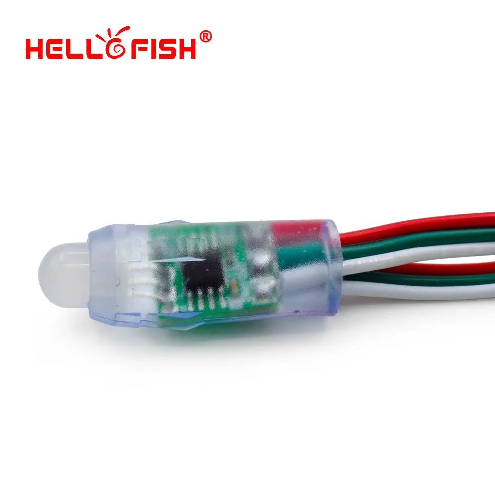 Hello Fish 12 мм WS2811 полноцветный пиксельный модуль DC5V IP68 Водонепроницаемые точечные