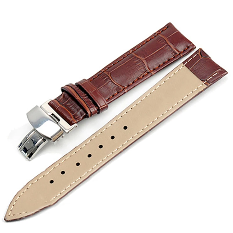 Ремешок кожаный для наручных часов 18/20/22 мм|black watchband|band 18mmwatchband leather |