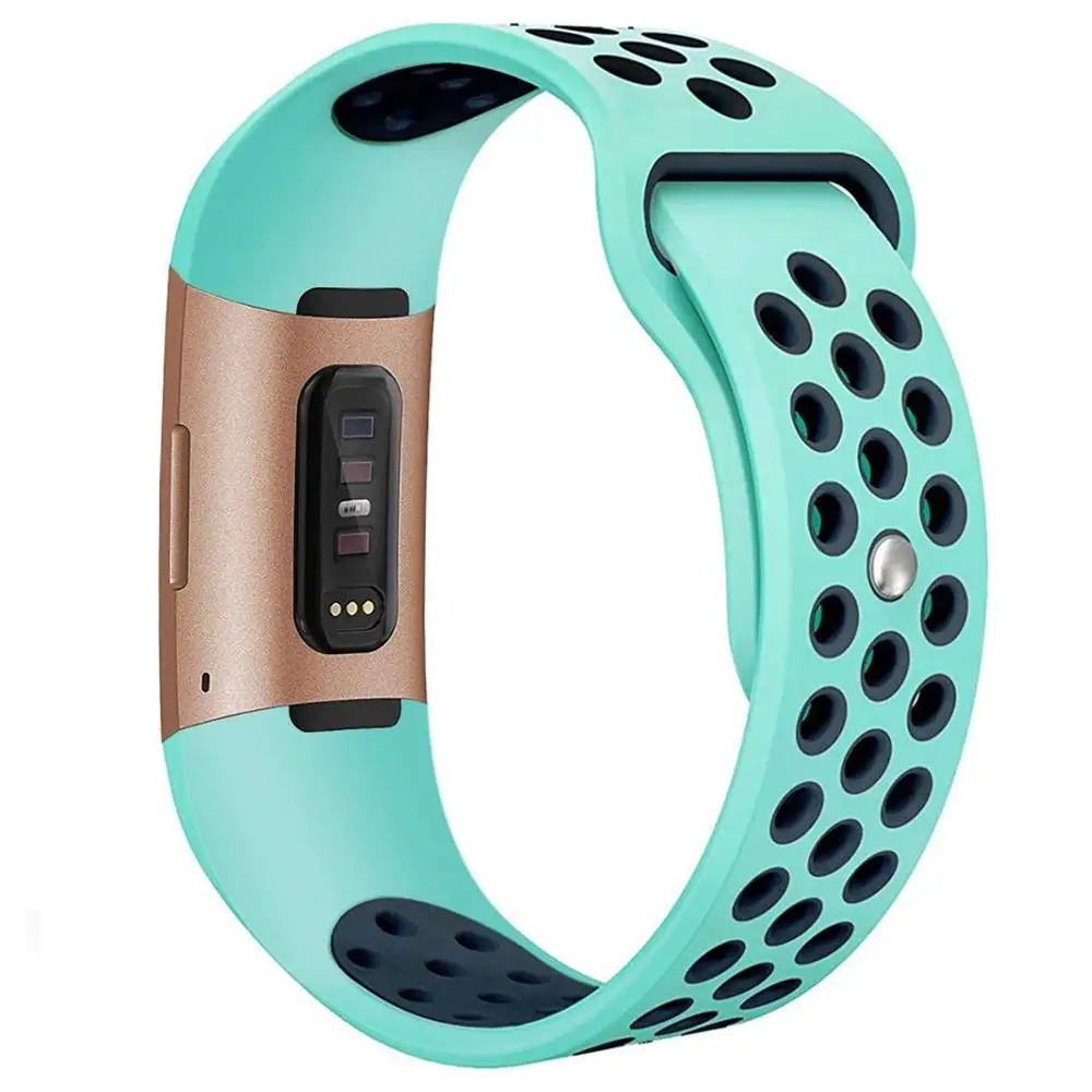 Blue Navy Ktab смарт-аксессуары ремешок для часов Fitbit Charge 3 регулируемый спортивный силиконовый аксессуар наручный ремешок для часов для Charge3 SE полос - Цвет: Blue Navy