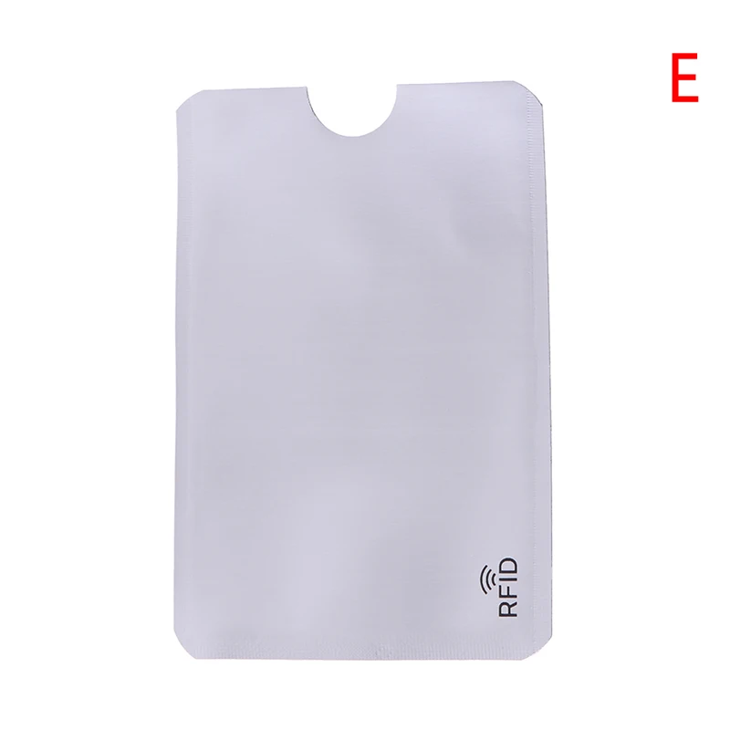 E 10 шт. с протекторами для банковских карт безопасный рукав RFID Блокировка ID держатель фольга щит ID Держатель карты значки паспорт - Цвет: E