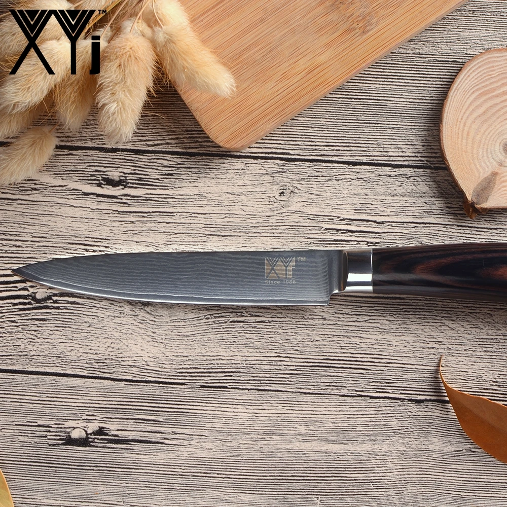 XYj кухонные ножи Новое поступление 2019 дамасский стальной Универсальный нож