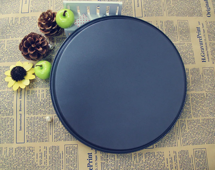 Высокое качество углеродистая сталь 10-дюймовый лоток для пиццы круглая форма