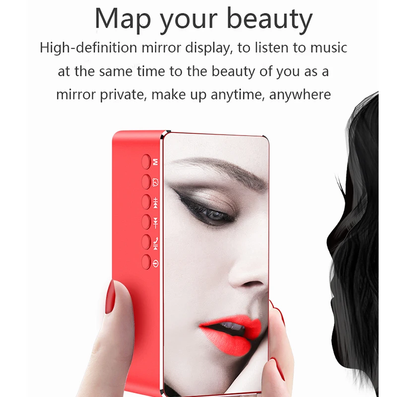 Умный Bluetooth зеркальный будильник динамик беспроводной мобильный компьютер мини