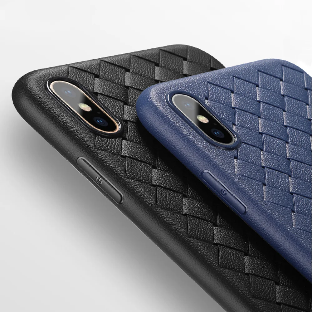 Деловой тканый мягкий чехол для телефона тонкая сетка силиконовый iphone 6 S 7 8X10 Plus XS