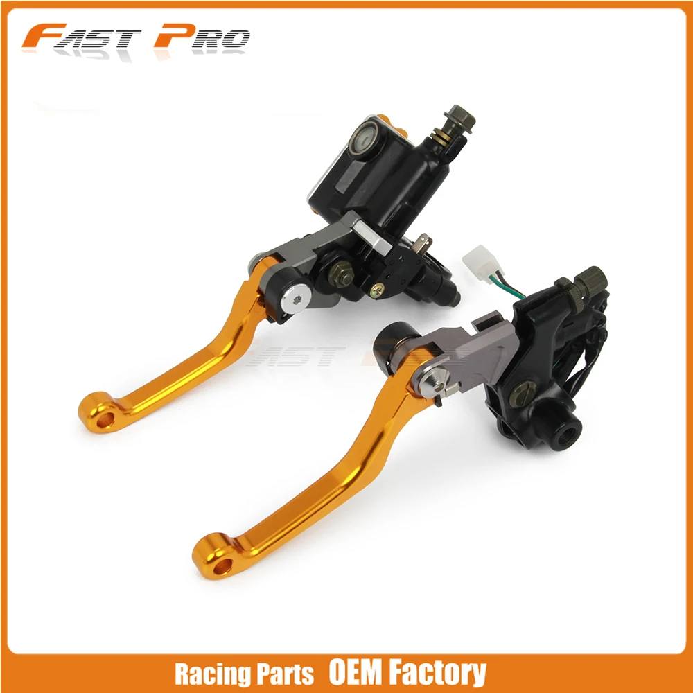 

Motorcycle Universal Adjustable Brake Clutch Levers Master Cylinder Reservoir Pumb For HONDA SUZUKI YAMAHA KAWASAKI