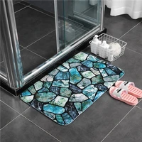 colorful stones bath mat set thicken flannel bathroom carpets toilet rugs wc room floor pads tapis salle de bain 4575 45120cm