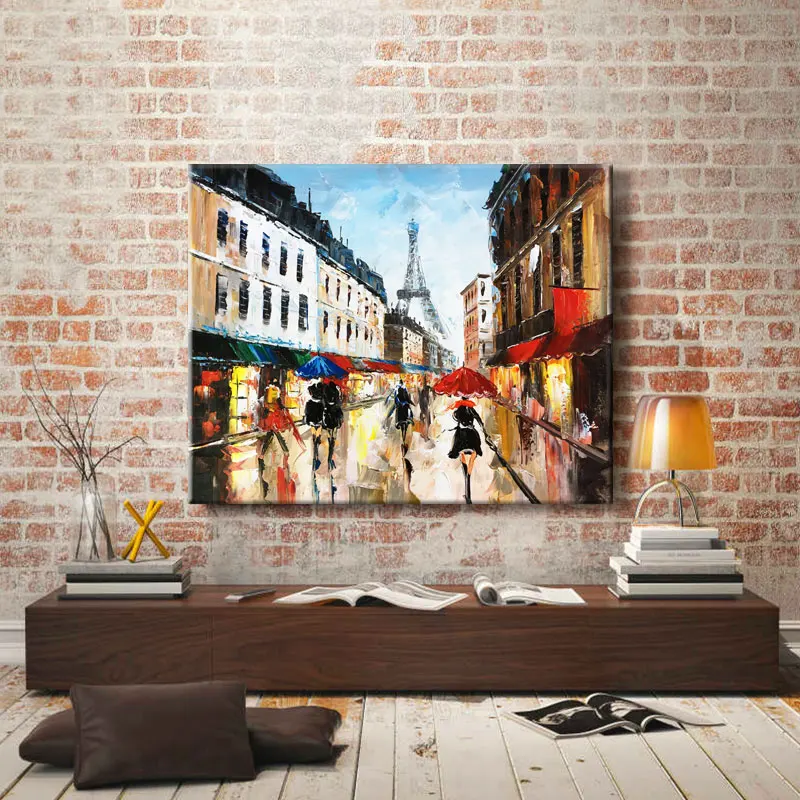Рисуй по номеру Wall art живописи номерам Городские улицы модные гостиная