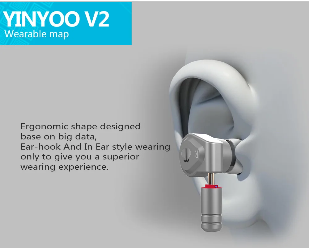 EE AudioYinyoo V2 Version 3(Final Tuning) High End USA Import Dual Diaphragm 1DD Dynamic Driver In Ear Earphone HIFI | Электроника