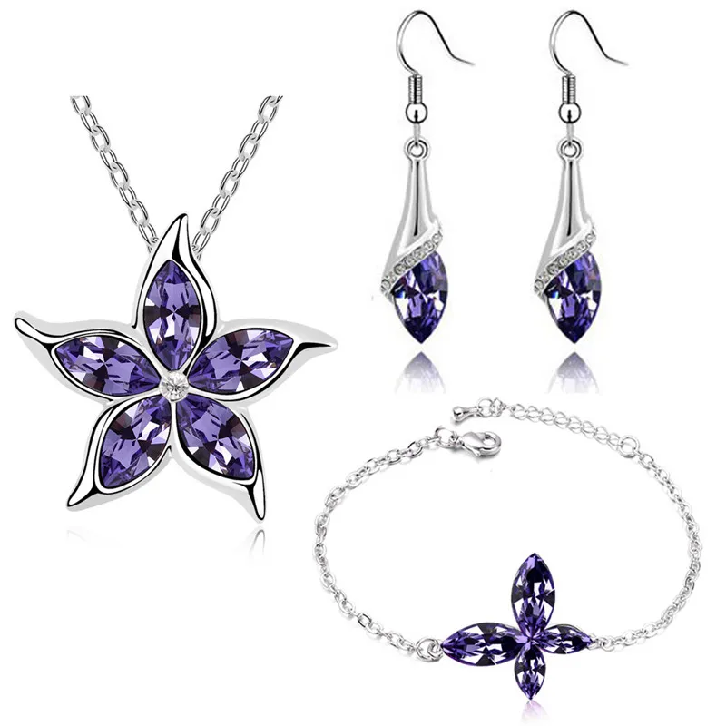 2017 Новый дизайн оптовая продажа бренд 18KGP австрийский хрусталь месяц море звезда