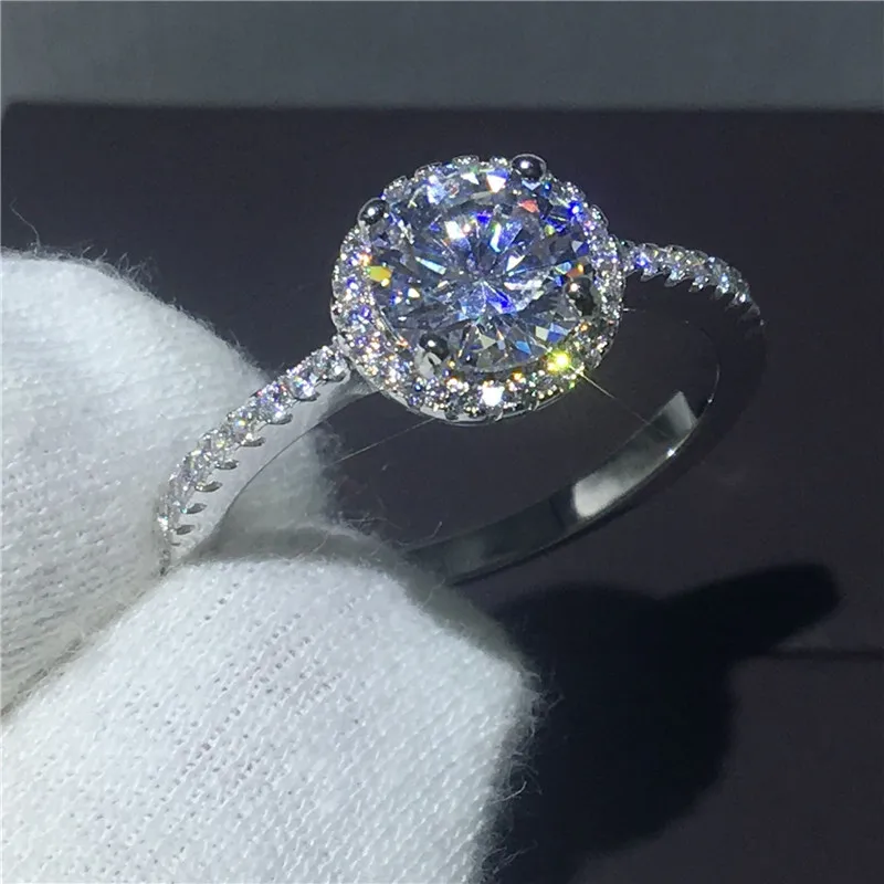 Пасьянс кольцо 2ct AAAAA циркон камень cz обручальное кольцо кольца для мужчин и женщин 925 пробы серебряные свадебные ювелирные изделия