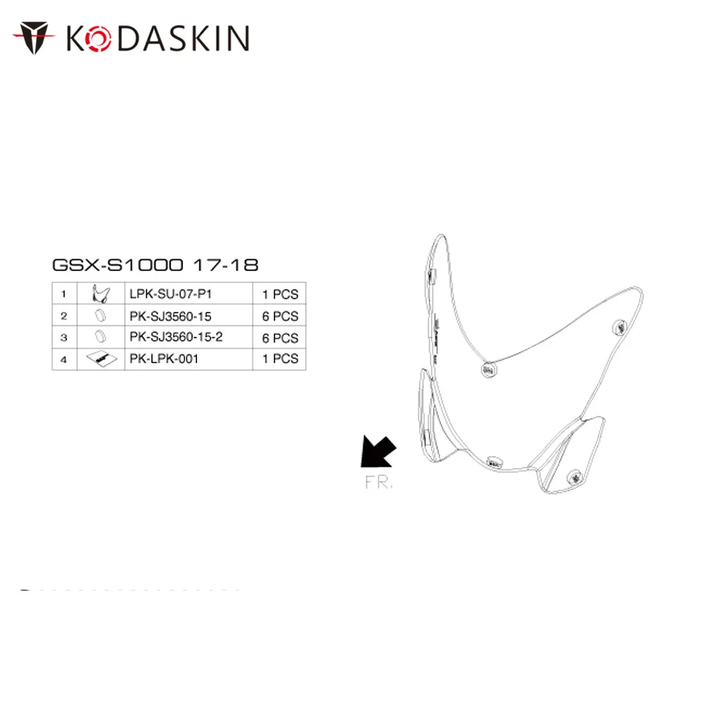 Аксессуары для мотоциклов KODASKIN защита фар ABS защитный чехол SUZUKI GSXS1000 gsxs 1000 2017