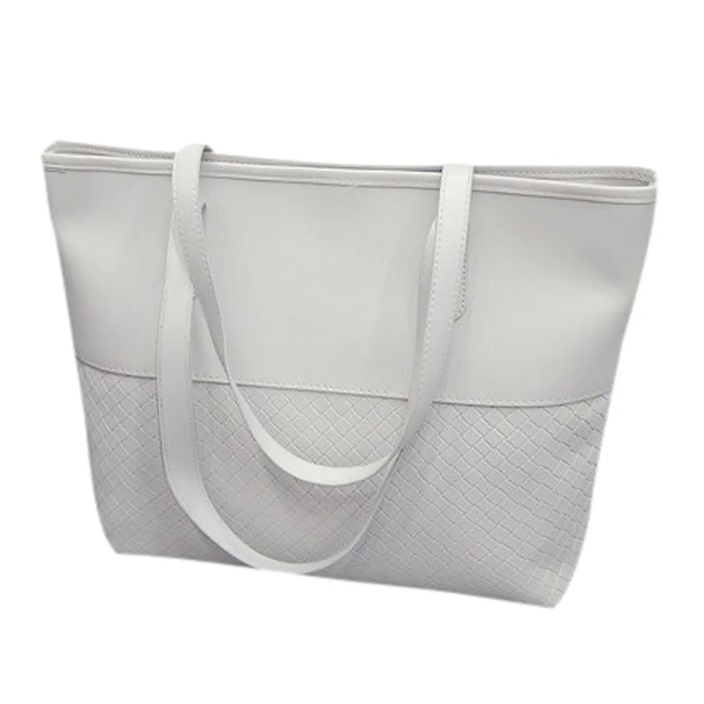 Белый Women Shoulder Bags Large Zipper Messenger Bags for Women Fashion Women Large Shopping Messenger Bag Bolsa Feminina#20 - Цвет: Белый