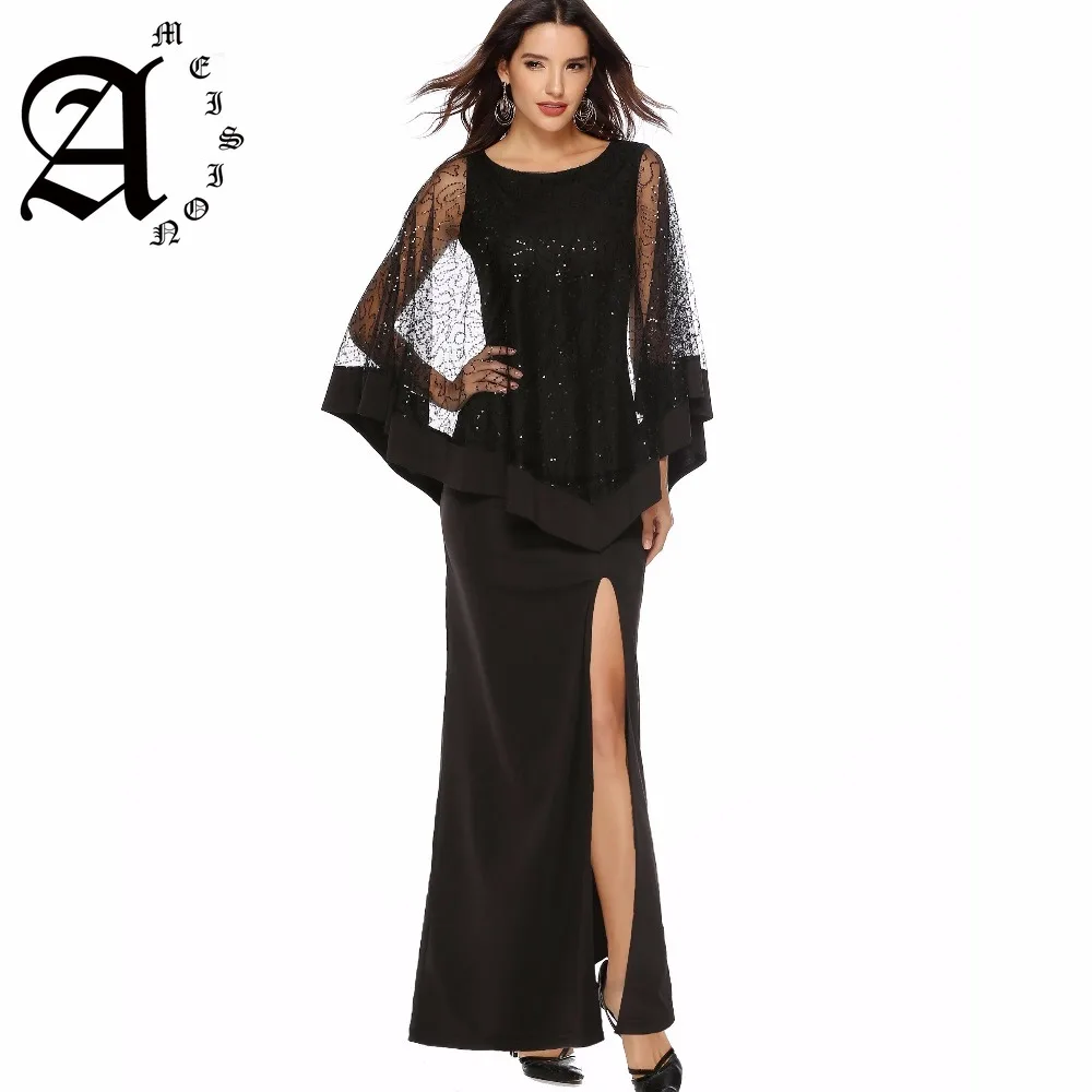 2019 украшена блестками с вытачками высокой посадкой узкие длинное платье простой