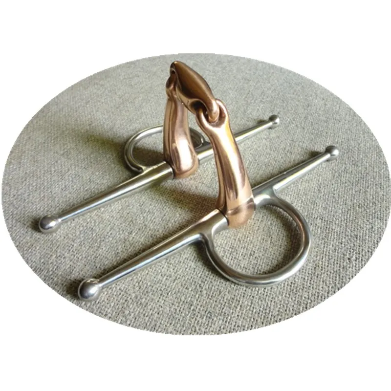 Медный мундштук для щек, конский бит, Equestrain 135 мм - Цвет: copper 120mm