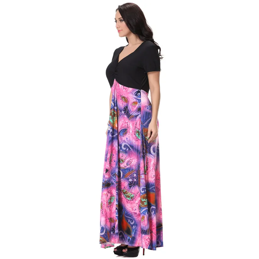 Женское платье с цветочным принтом Boho Vestido Largo Длинное Элегантное Вечернее